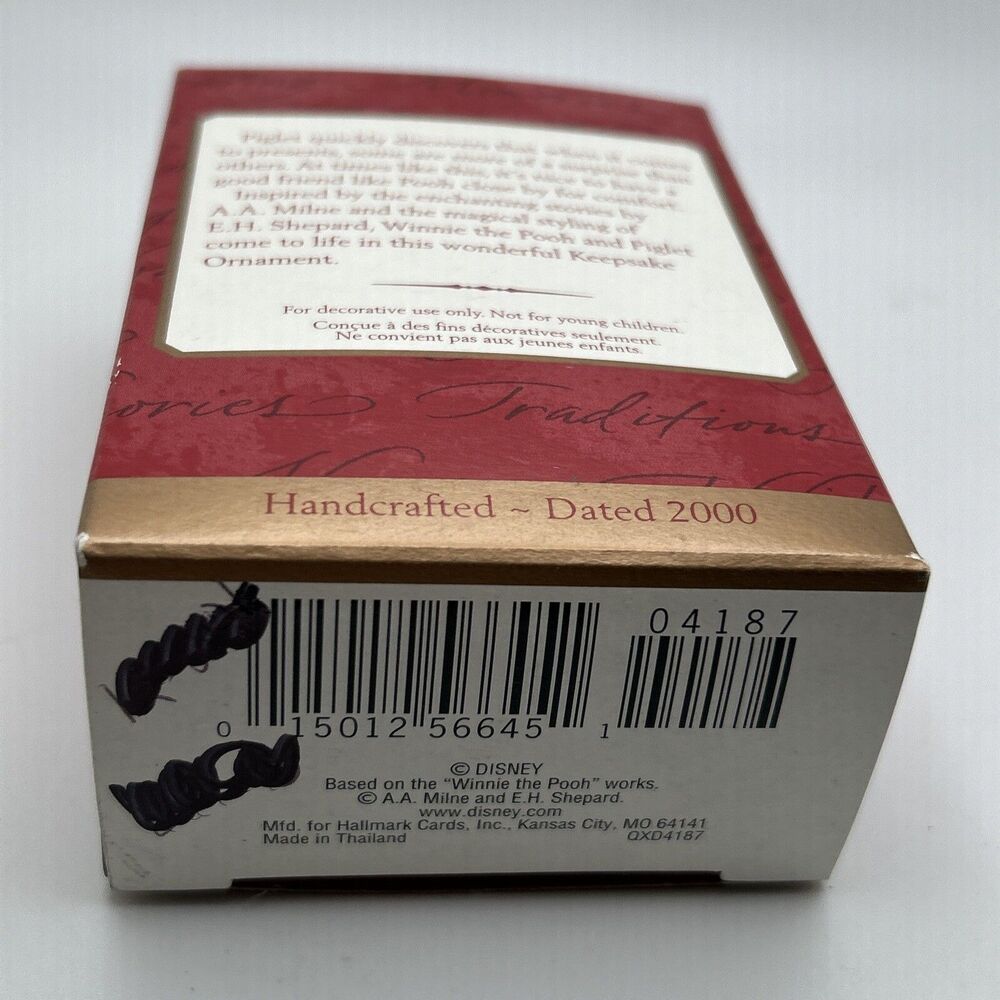 Hallmark Keepsake Piglets Jack-in-the-Box Ornament 2000 Classic Pooh Collection - Picture 7 of 11